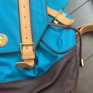 Tory Burch | Bags | Tory Burch Blue Brushed Canvas Leather  display picture 1